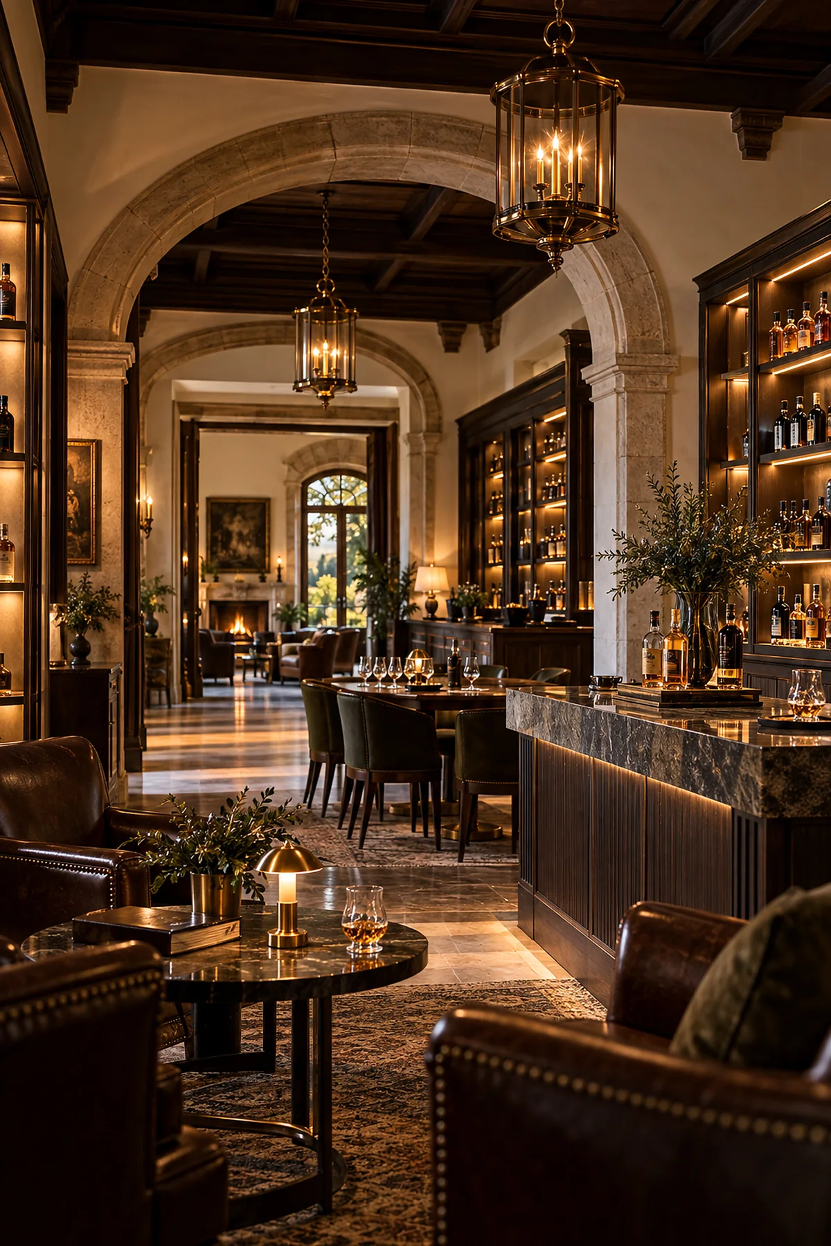 A quiet library and salon for reading and conversation